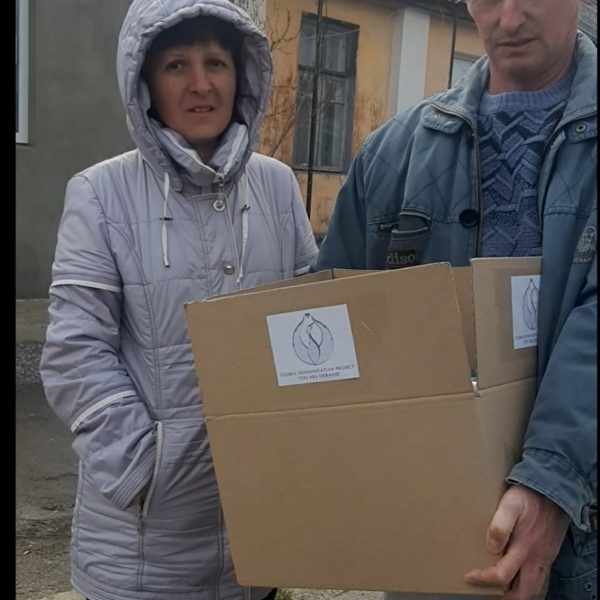 This is a family from Kharkiv that was able to escape the conflict zone