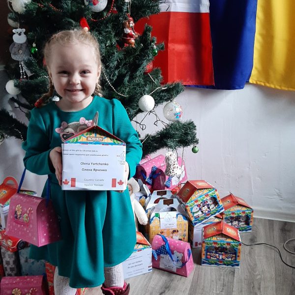 Thank you to Olena Yartchenko for supporting kids in Ukraine for the holidays