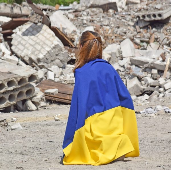 Photo de ce qui était autrefois une école en Ukraine